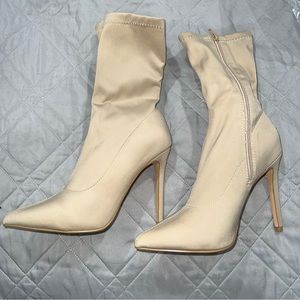 Fashion Nova Sock Nude Booties
